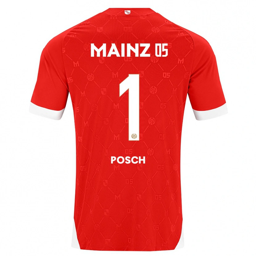 Danxen Heren Daniel Posch #1 Rood Wit Thuisshirt Thuistenue 2026/27 T-Shirt