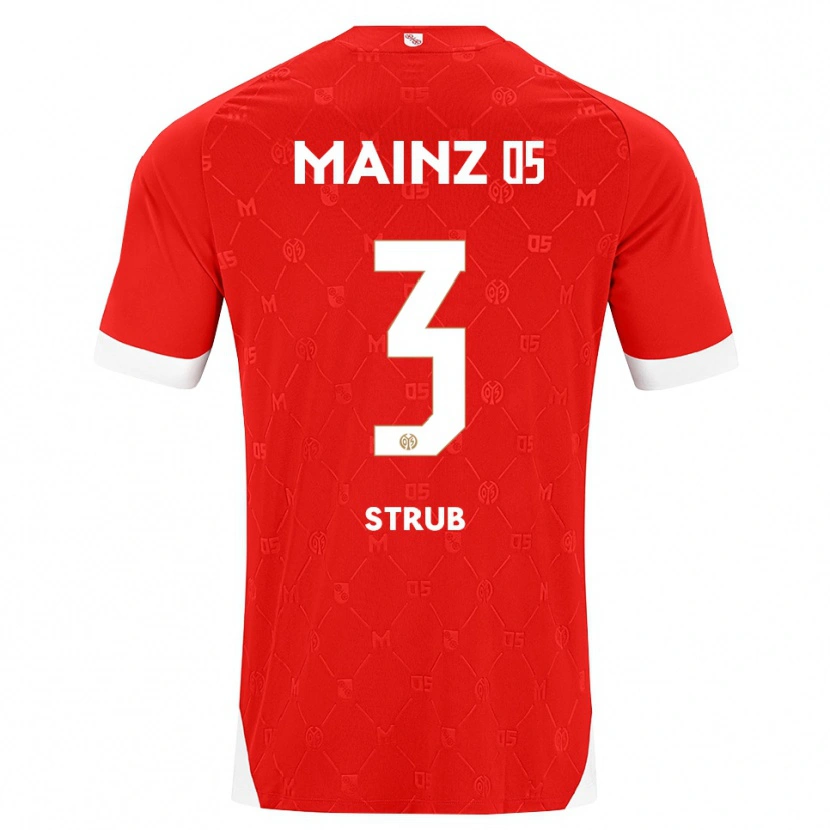 Danxen Heren Jona Strub #3 Rood Wit Thuisshirt Thuistenue 2026/27 T-Shirt