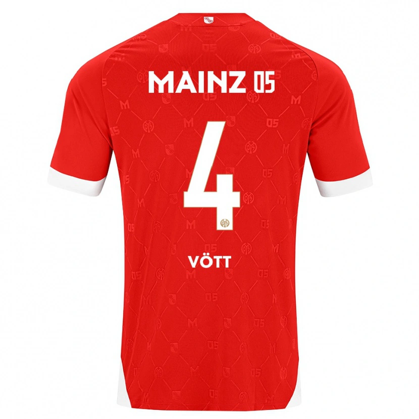 Danxen Heren Jakob Vött #4 Rood Wit Thuisshirt Thuistenue 2026/27 T-Shirt