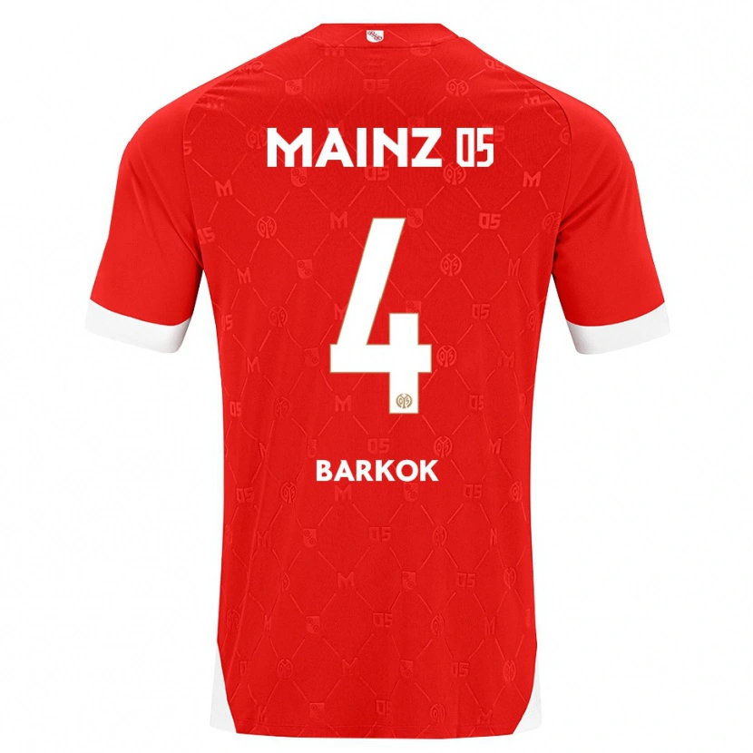 Danxen Heren Aymen Barkok #4 Rood Wit Thuisshirt Thuistenue 2026/27 T-Shirt