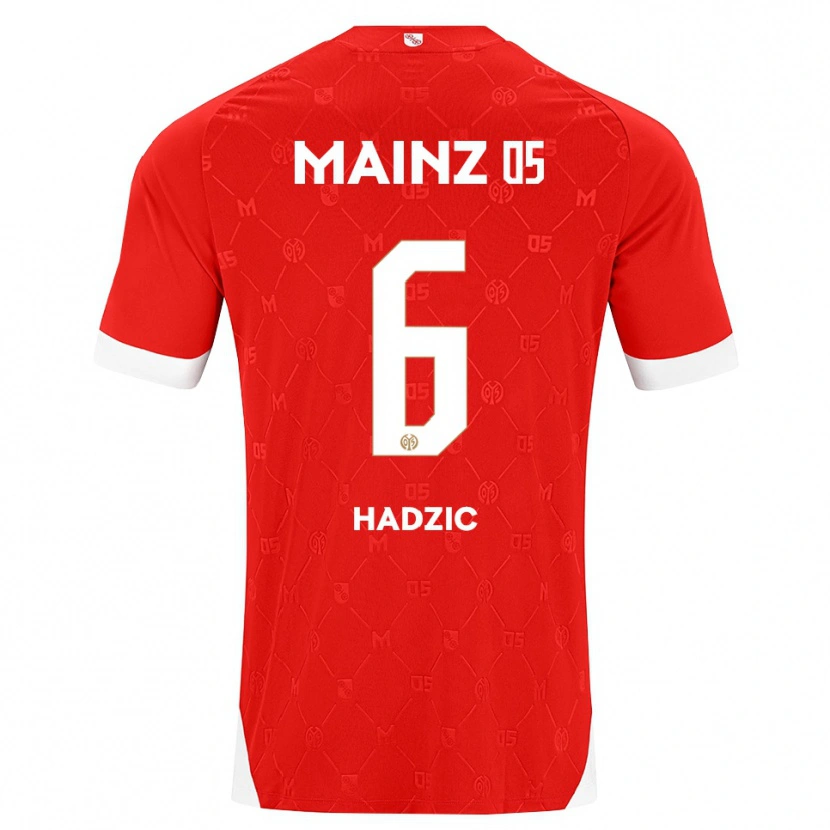 Danxen Heren Zinedine Hadzic #6 Rood Wit Thuisshirt Thuistenue 2026/27 T-Shirt