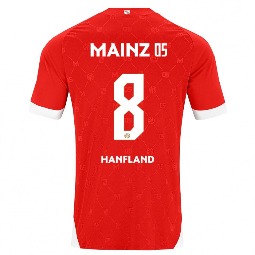 Danxen Heren Paul Hanfland #8 Rood Wit Thuisshirt Thuistenue 2026/27 T-Shirt