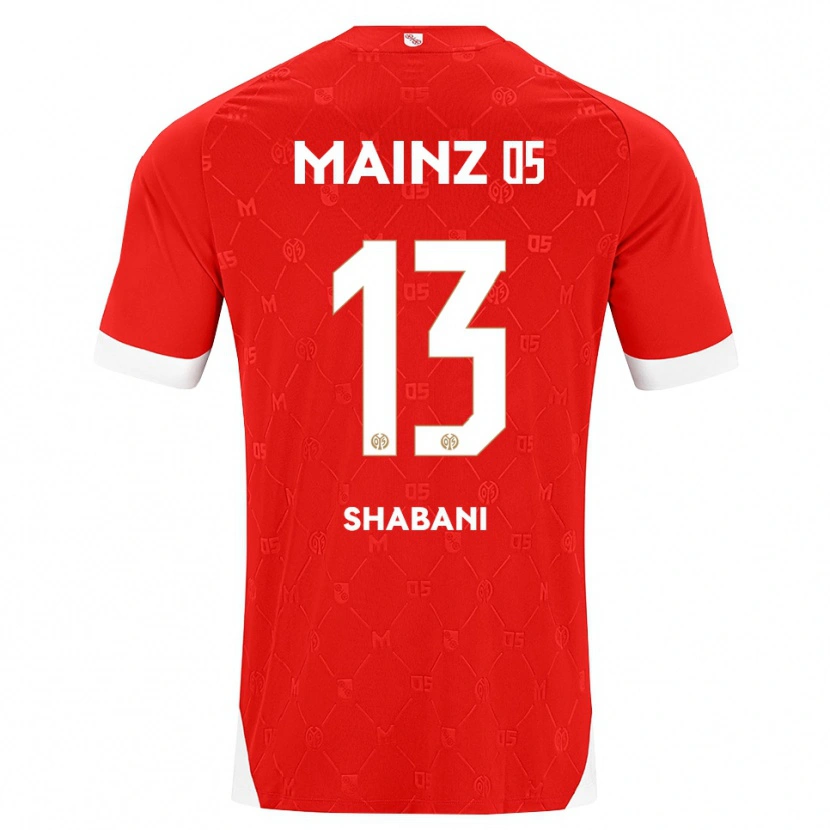 Danxen Heren Eniss Shabani #13 Rood Wit Thuisshirt Thuistenue 2026/27 T-Shirt