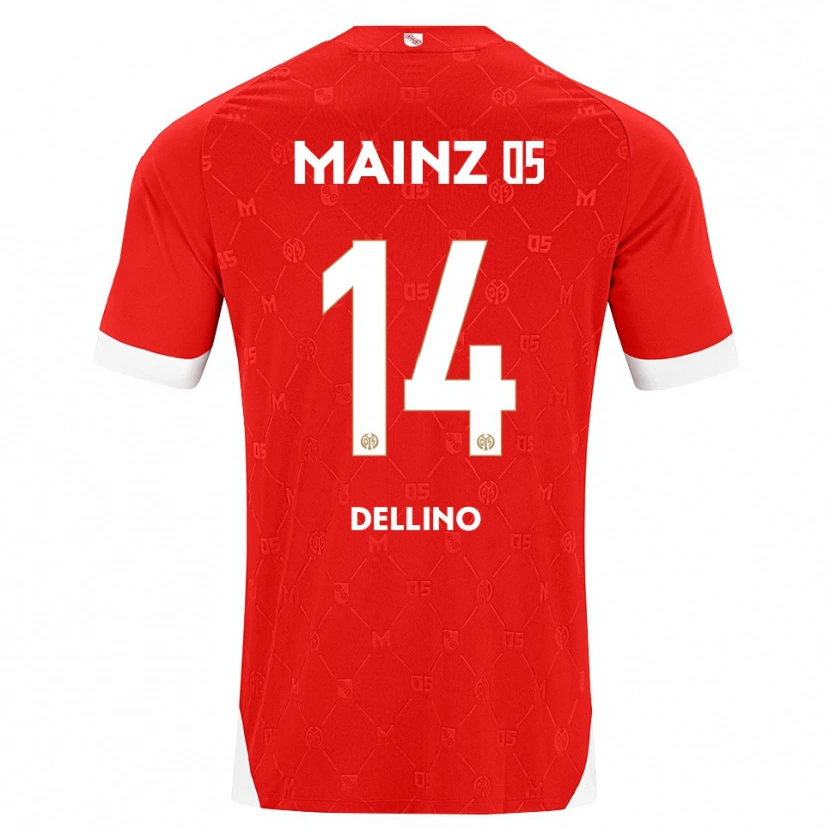 Danxen Heren Luca Dellino #14 Rood Wit Thuisshirt Thuistenue 2026/27 T-Shirt