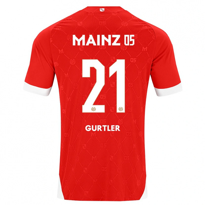 Danxen Heren Lisa Gürtler #21 Rood Wit Thuisshirt Thuistenue 2026/27 T-Shirt