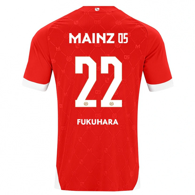 Danxen Heren Yuuka Fukuhara #22 Rood Wit Thuisshirt Thuistenue 2026/27 T-Shirt