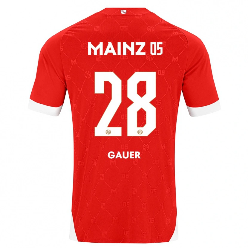 Danxen Heren Luke Gauer #28 Rood Wit Thuisshirt Thuistenue 2026/27 T-Shirt