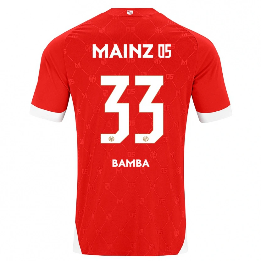 Danxen Heren Mokesse Bamba #33 Rood Wit Thuisshirt Thuistenue 2026/27 T-Shirt