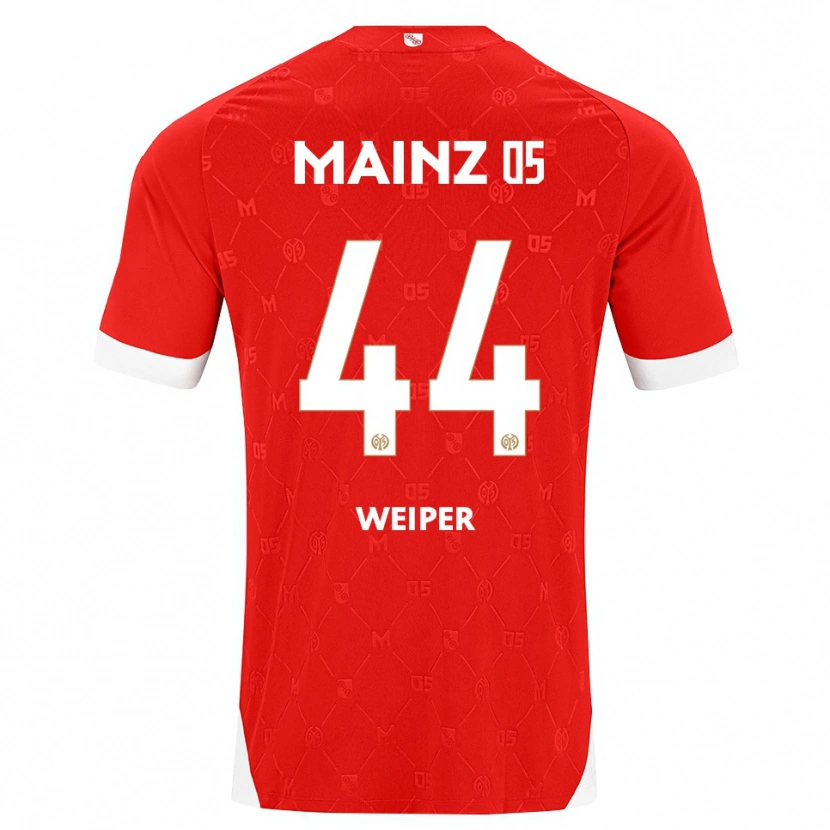 Danxen Heren Nelson Weiper #44 Rood Wit Thuisshirt Thuistenue 2026/27 T-Shirt