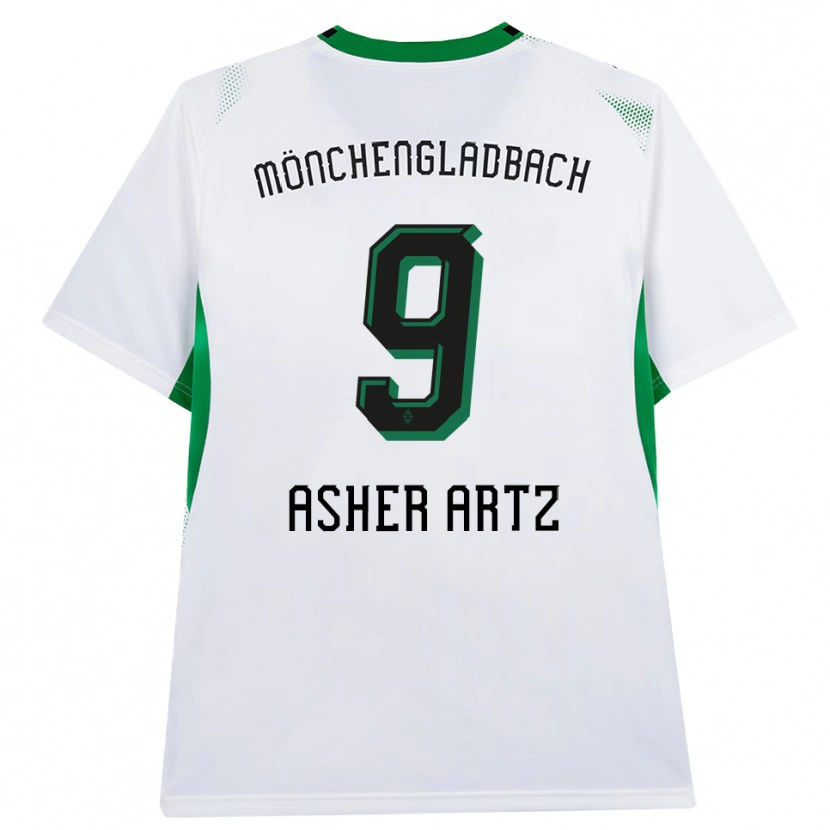 Danxen Heren Asher Artz #9 Wit Zwart Groen Thuisshirt Thuistenue 2026/27 T-Shirt