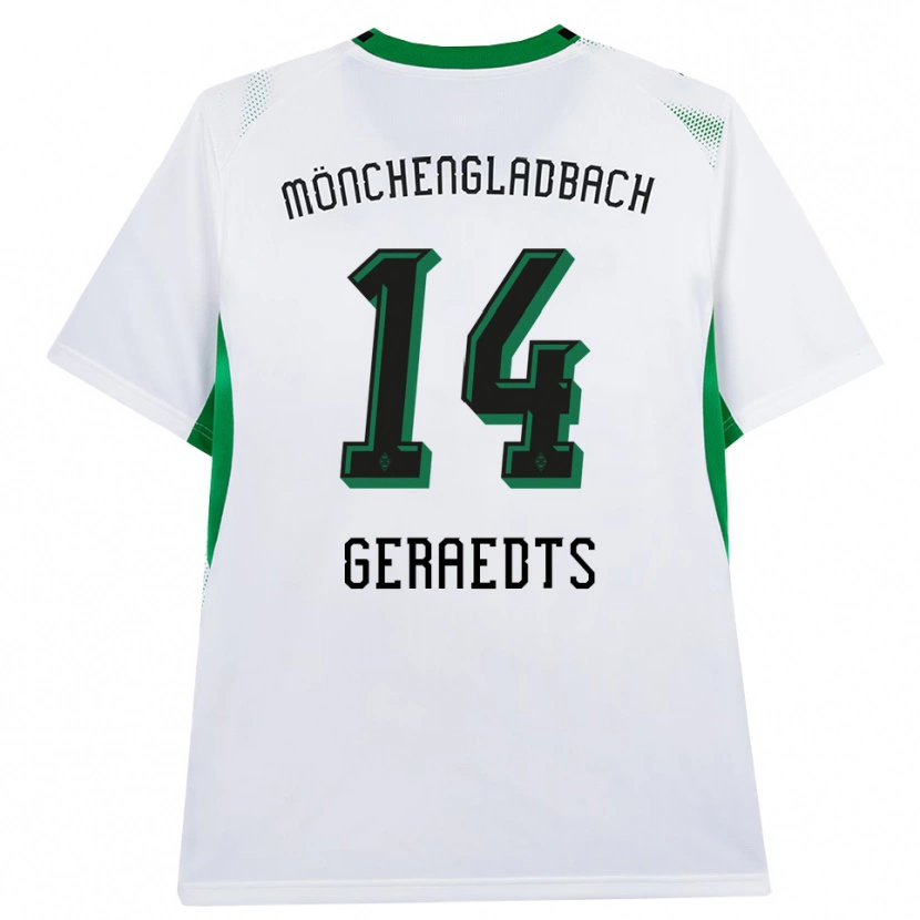 Danxen Heren Kelsey Geraedts #14 Wit Zwart Groen Thuisshirt Thuistenue 2026/27 T-Shirt