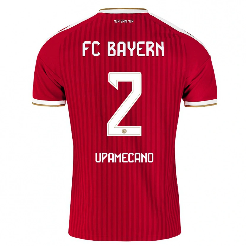 Danxen Heren Dayot Upamecano #2 Rood Wit Blauw Thuisshirt Thuistenue 2026/27 T-Shirt