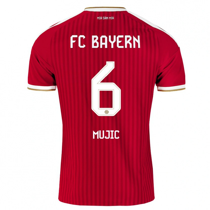 Danxen Heren Tarik Mujic #6 Rood Wit Blauw Thuisshirt Thuistenue 2026/27 T-Shirt