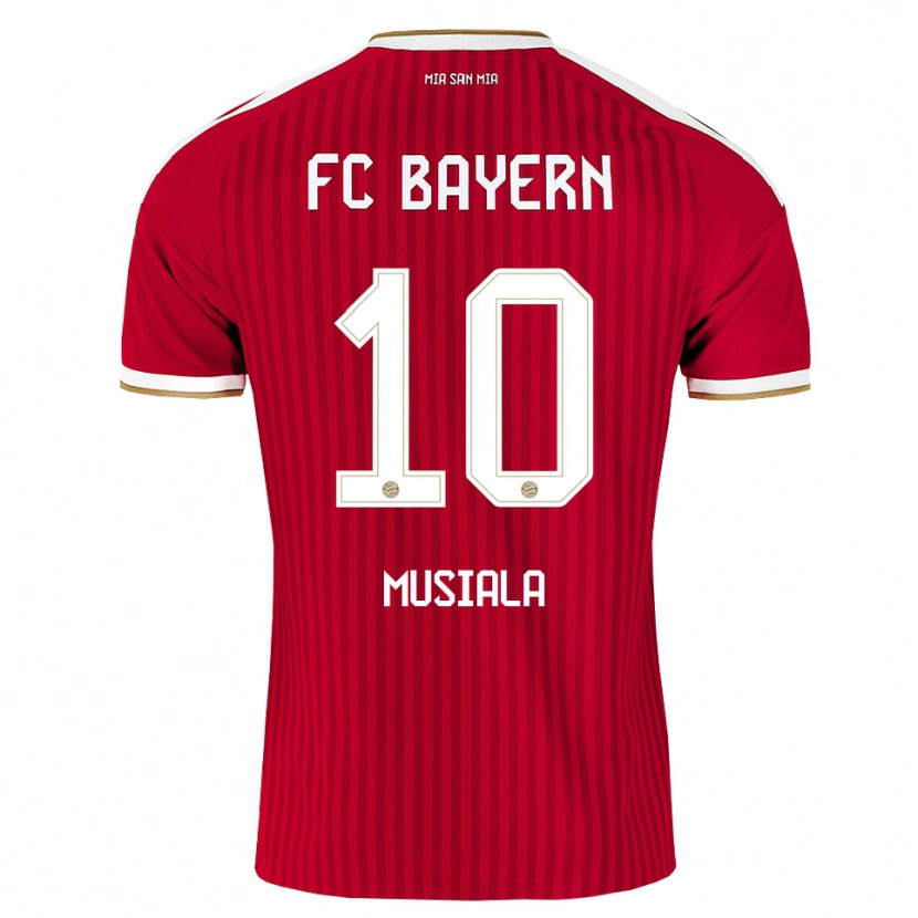 Danxen Heren Jamal Musiala #10 Rood Wit Blauw Thuisshirt Thuistenue 2026/27 T-Shirt