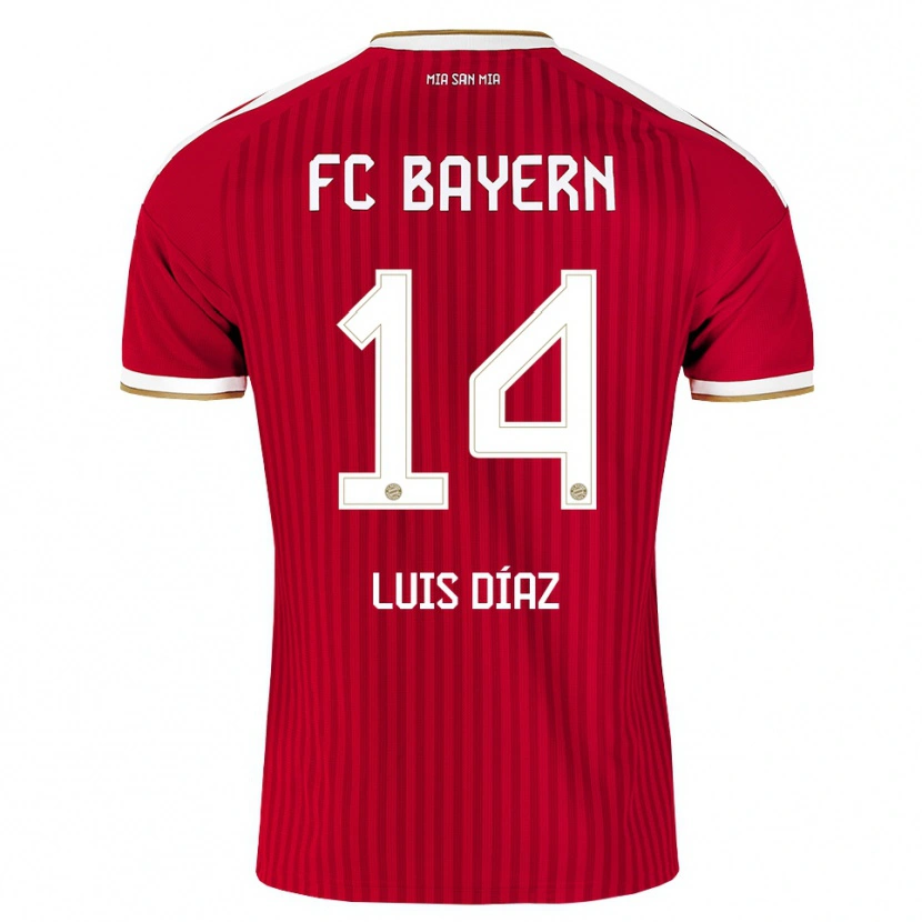 Danxen Heren Luis Díaz #14 Rood Wit Blauw Thuisshirt Thuistenue 2026/27 T-Shirt