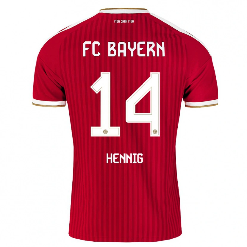 Danxen Heren Maximilian Hennig #14 Rood Wit Blauw Thuisshirt Thuistenue 2026/27 T-Shirt