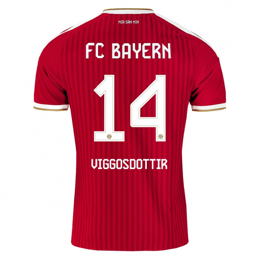 Danxen Heren Glodis Perla Viggosdottir #14 Rood Wit Blauw Thuisshirt Thuistenue 2026/27 T-Shirt