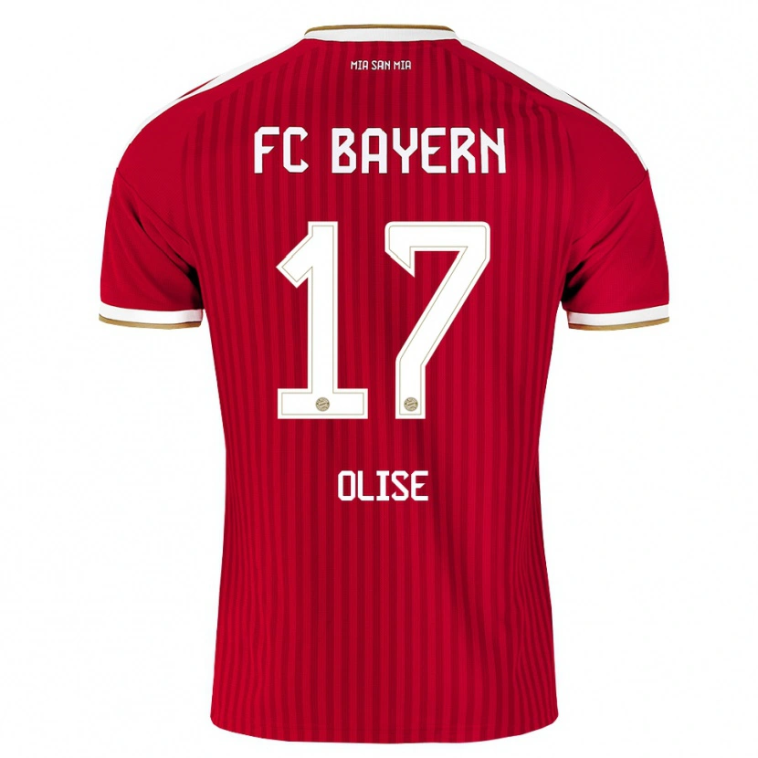 Danxen Heren Michael Olise #17 Rood Wit Blauw Thuisshirt Thuistenue 2026/27 T-Shirt