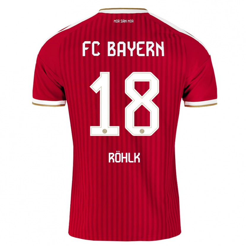 Danxen Heren Jona Röhlk #18 Rood Wit Blauw Thuisshirt Thuistenue 2026/27 T-Shirt