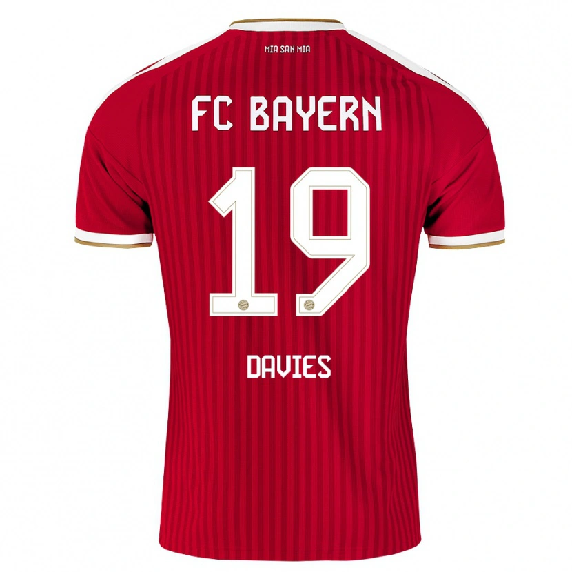 Danxen Heren Alphonso Davies #19 Rood Wit Blauw Thuisshirt Thuistenue 2026/27 T-Shirt