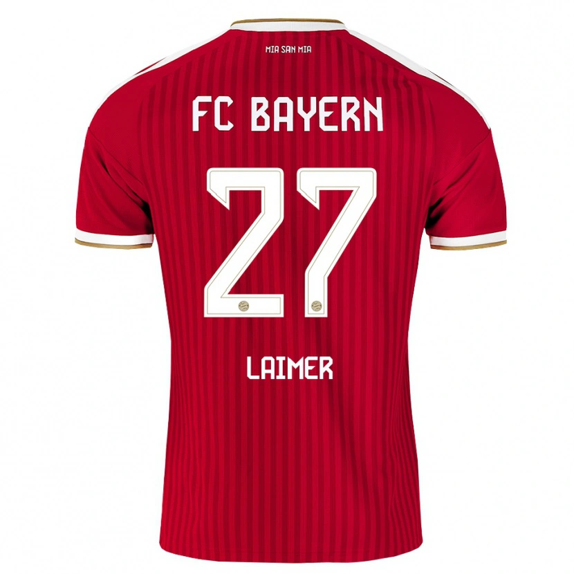 Danxen Heren Konrad Laimer #27 Rood Wit Blauw Thuisshirt Thuistenue 2026/27 T-Shirt