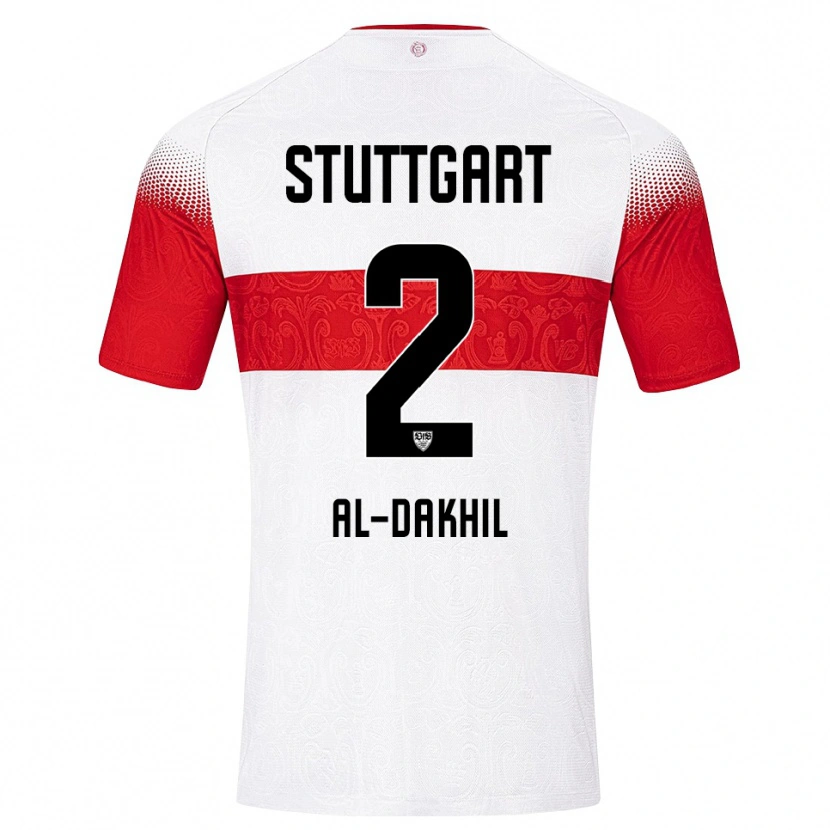 Danxen Heren Ameen Al-Dakhil #2 Wit Rood Geel Thuisshirt Thuistenue 2026/27 T-Shirt