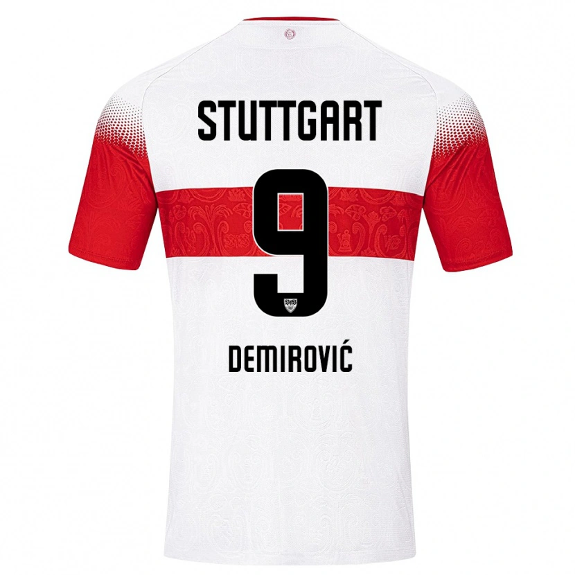 Danxen Heren Ermedin Demirovic #9 Wit Rood Geel Thuisshirt Thuistenue 2026/27 T-Shirt