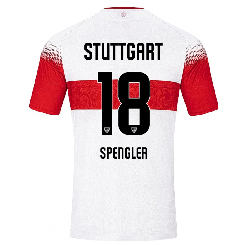 Danxen Heren Jana Spengler #18 Wit Rood Geel Thuisshirt Thuistenue 2026/27 T-Shirt