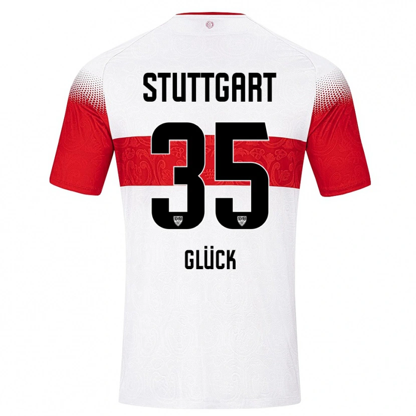 Danxen Heren Michael Glück #35 Wit Rood Geel Thuisshirt Thuistenue 2026/27 T-Shirt