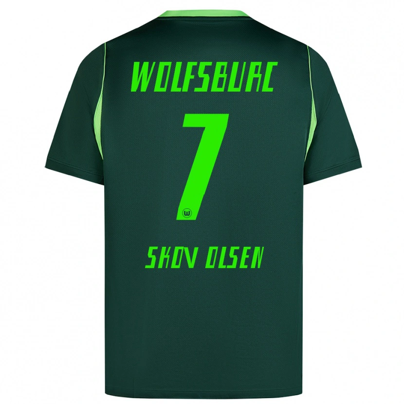 Danxen Heren Andreas Skov Olsen #7 Donkergroen Wit Thuisshirt Thuistenue 2026/27 T-Shirt