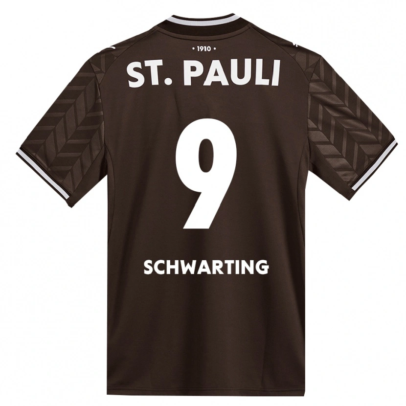 Danxen Heren Dominik Schwarting #9 Cafe Wit Thuisshirt Thuistenue 2026/27 T-Shirt