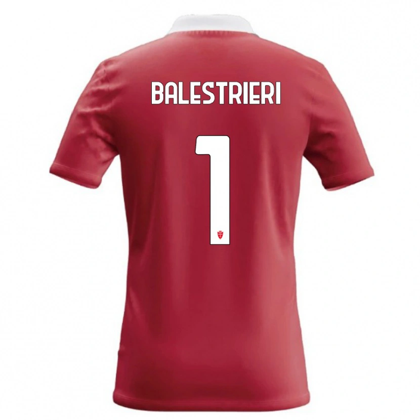 Danxen Heren Alessandro Balestrieri #1 Rood Wit Thuisshirt Thuistenue 2026/27 T-Shirt