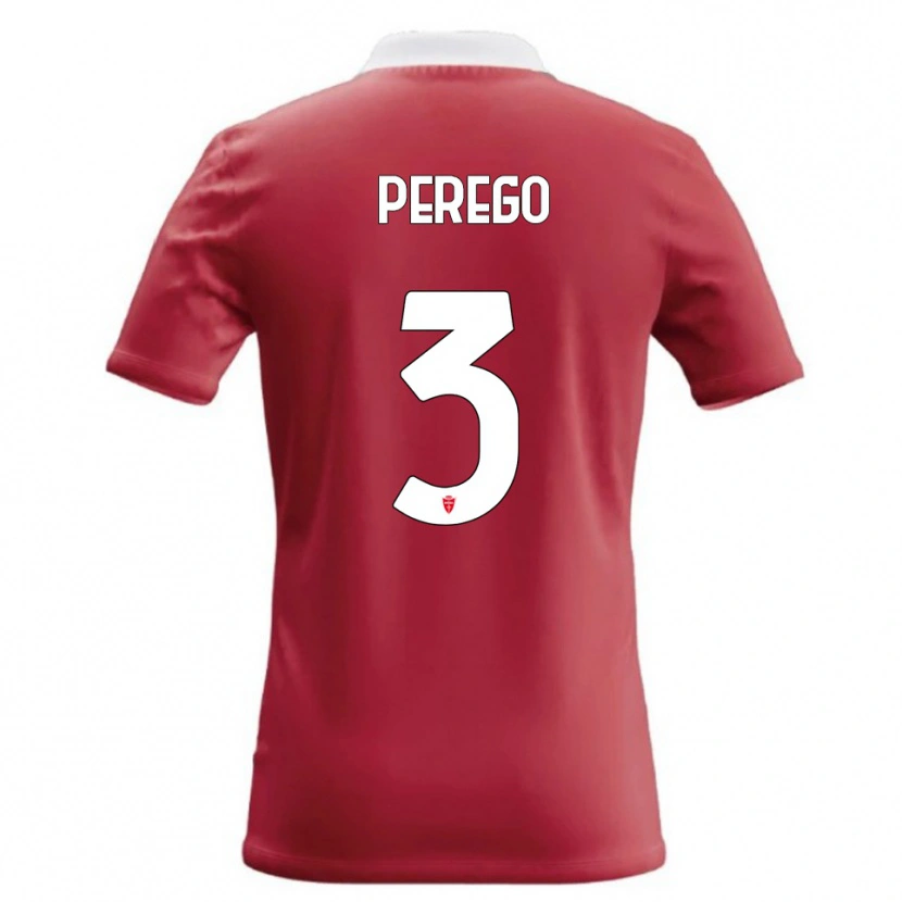 Danxen Heren Gregorio Perego #3 Rood Wit Thuisshirt Thuistenue 2026/27 T-Shirt