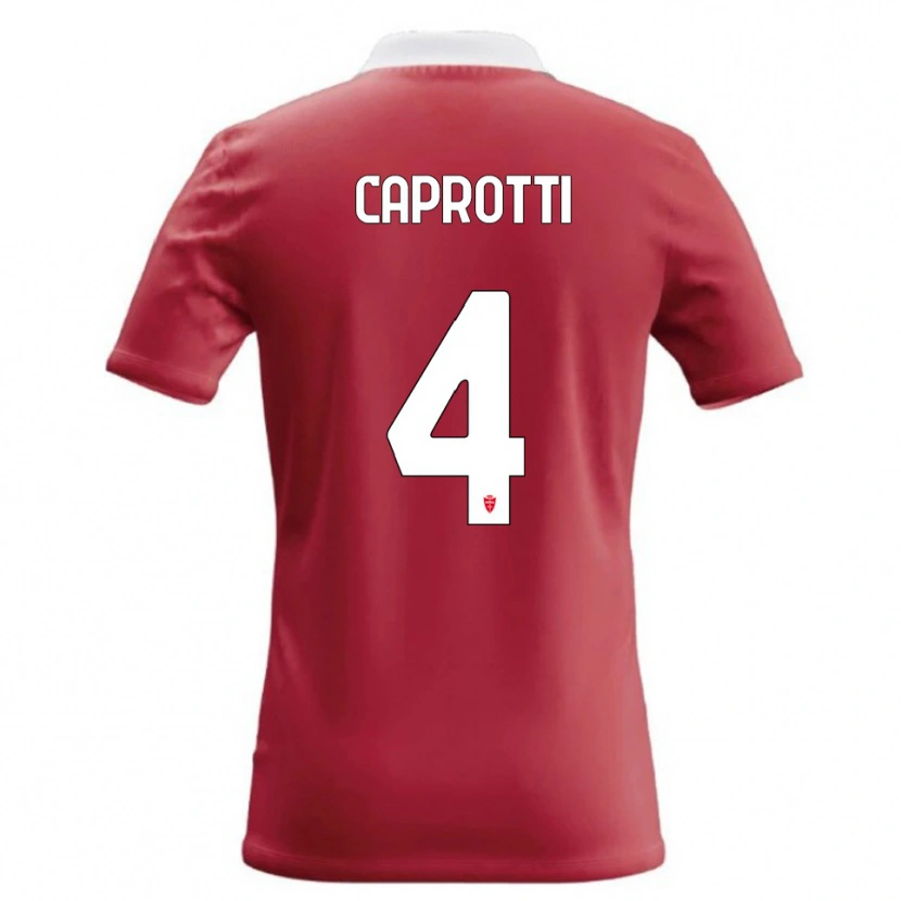 Danxen Heren Carlo Caprotti #4 Rood Wit Thuisshirt Thuistenue 2026/27 T-Shirt