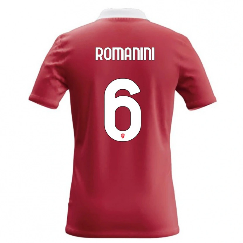 Danxen Heren Andrea Romanini #6 Rood Wit Thuisshirt Thuistenue 2026/27 T-Shirt