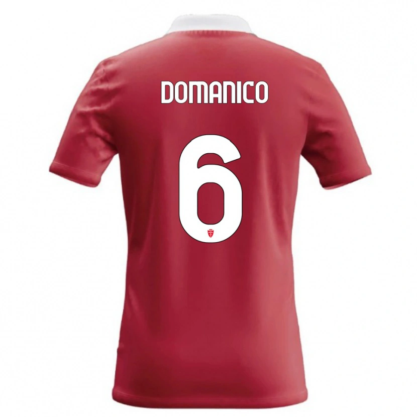 Danxen Heren Saverio Domanico #6 Rood Wit Thuisshirt Thuistenue 2026/27 T-Shirt