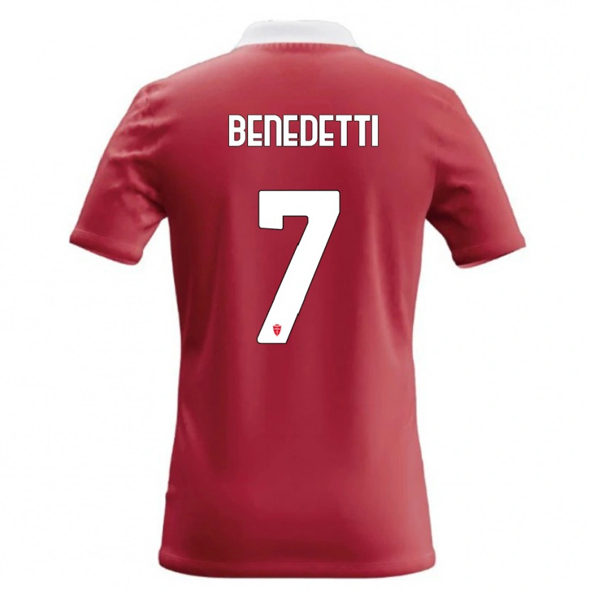 Danxen Heren Elia Benedetti #7 Rood Wit Thuisshirt Thuistenue 2026/27 T-Shirt