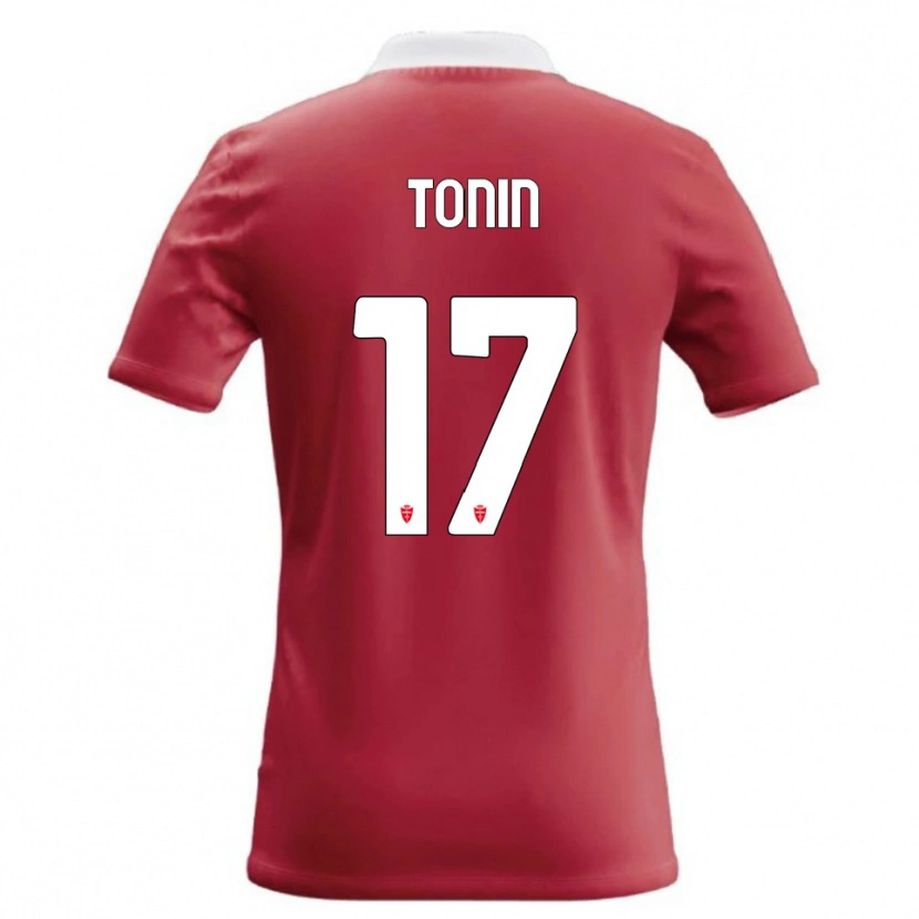 Danxen Heren Andrea Tonin #17 Rood Wit Thuisshirt Thuistenue 2026/27 T-Shirt