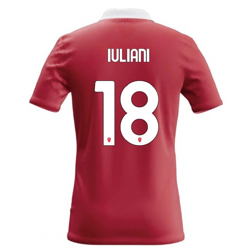 Danxen Heren Giacomo Iuliani #18 Rood Wit Thuisshirt Thuistenue 2026/27 T-Shirt