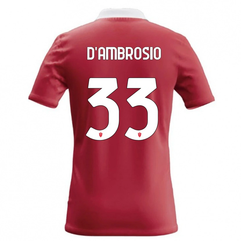 Danxen Heren Danilo D'ambrosio #33 Rood Wit Thuisshirt Thuistenue 2026/27 T-Shirt