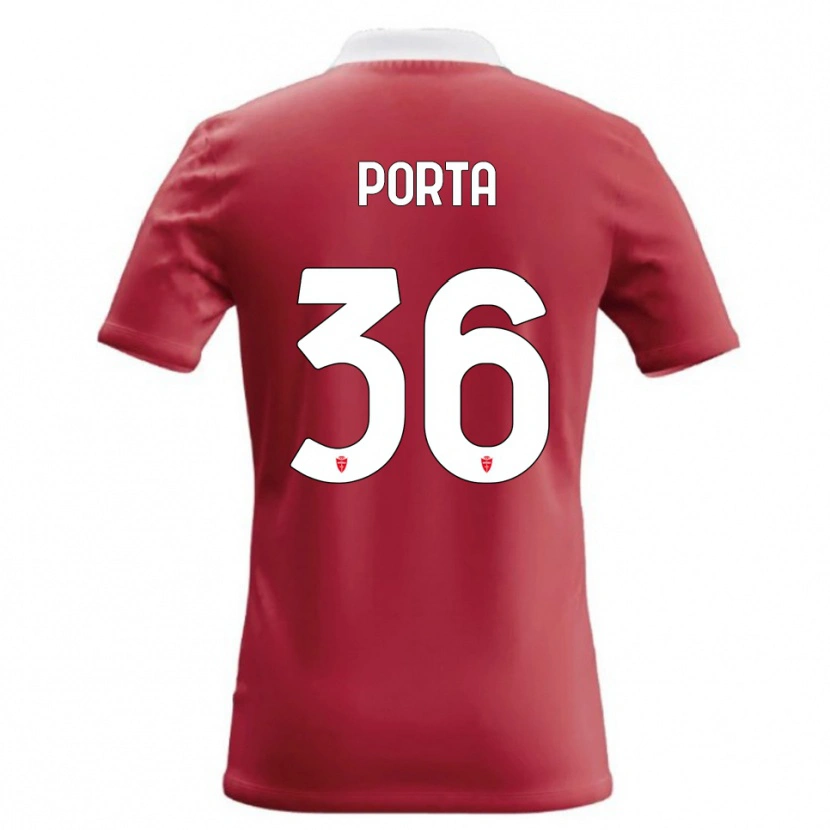 Danxen Heren Matteo Porta #36 Rood Wit Thuisshirt Thuistenue 2026/27 T-Shirt