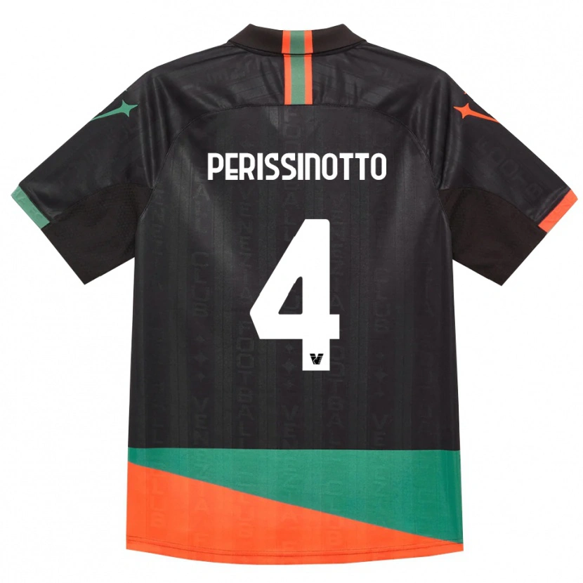 Danxen Heren Nicolò Perissinotto #4 Zwart Oranje Groen Thuisshirt Thuistenue 2026/27 T-Shirt