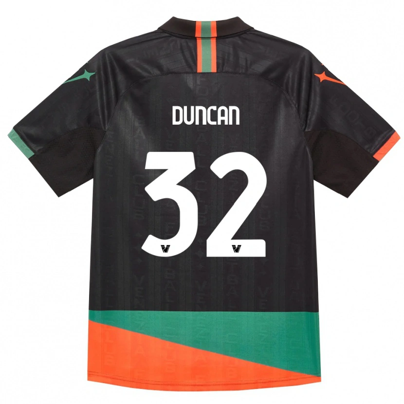 Danxen Heren Alfred Duncan #32 Zwart Oranje Groen Thuisshirt Thuistenue 2026/27 T-Shirt