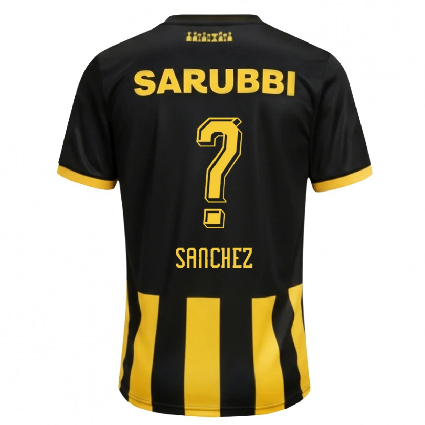 Danxen Heren Juan Sanchez #0 Zwart Geel Thuisshirt Thuistenue 2026/27 T-Shirt