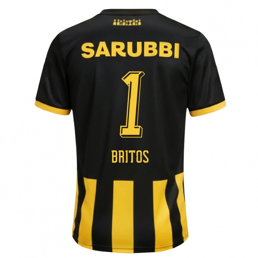 Danxen Heren Sebastián Britos #1 Zwart Geel Thuisshirt Thuistenue 2026/27 T-Shirt