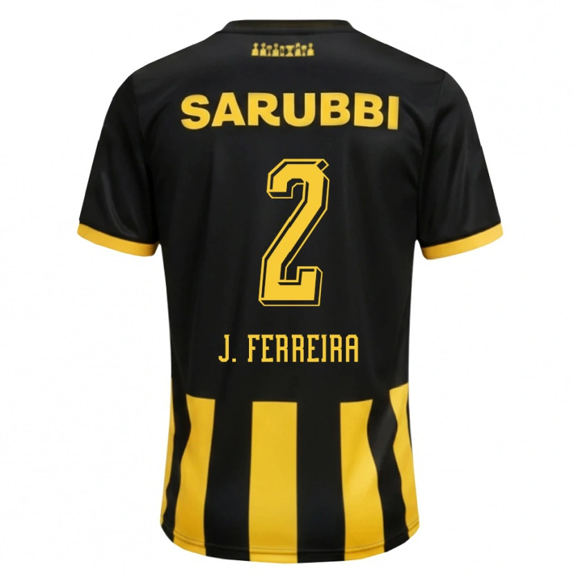 Danxen Heren Joaquín Ferreira #2 Zwart Geel Thuisshirt Thuistenue 2026/27 T-Shirt