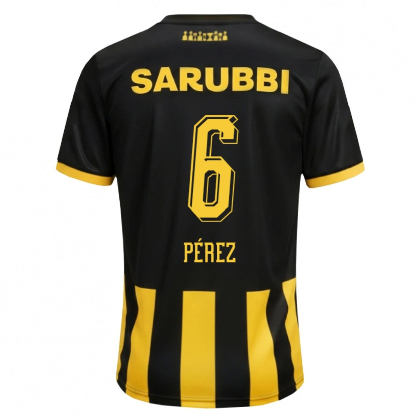 Danxen Heren Rodrigo Pérez #6 Zwart Geel Thuisshirt Thuistenue 2026/27 T-Shirt