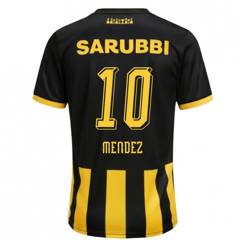 Danxen Heren Kevin Méndez #10 Zwart Geel Thuisshirt Thuistenue 2026/27 T-Shirt