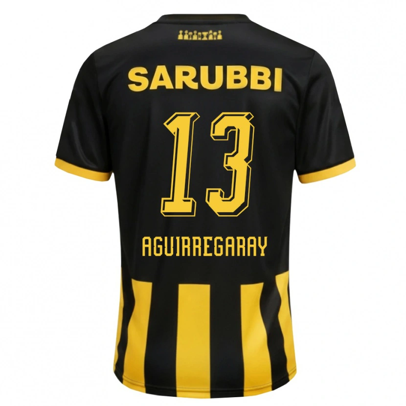 Danxen Heren Matías Aguirregaray #13 Zwart Geel Thuisshirt Thuistenue 2026/27 T-Shirt