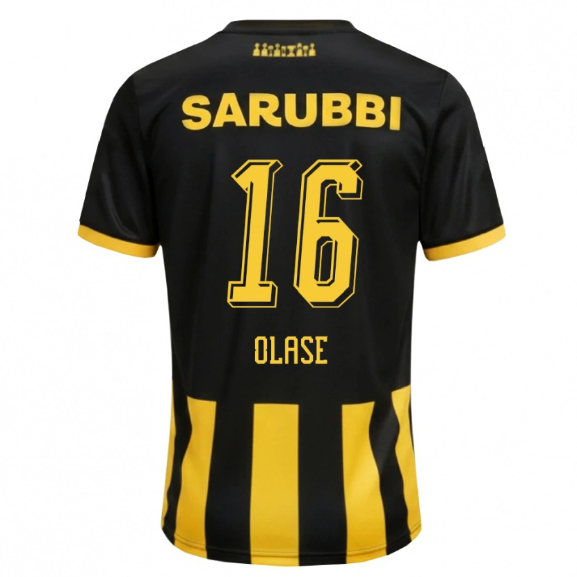 Danxen Heren Tomás Olase #16 Zwart Geel Thuisshirt Thuistenue 2026/27 T-Shirt